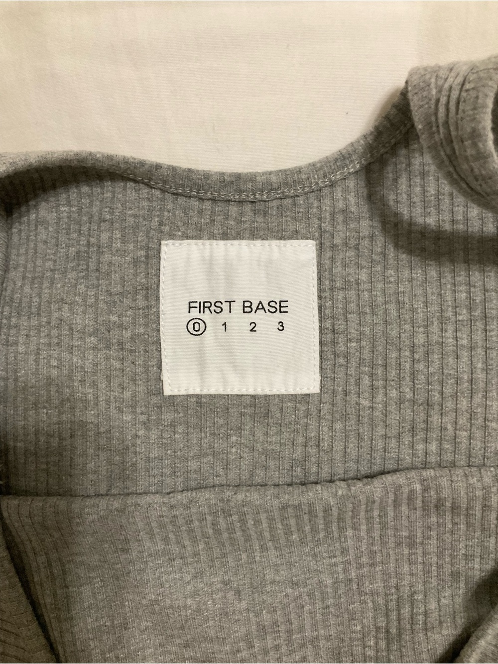 First Base Ribbed Tank Top - Gray - Picture 2 of 3